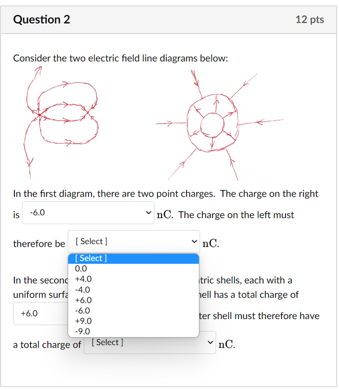 Solved Question 2 Consider the two electric field line