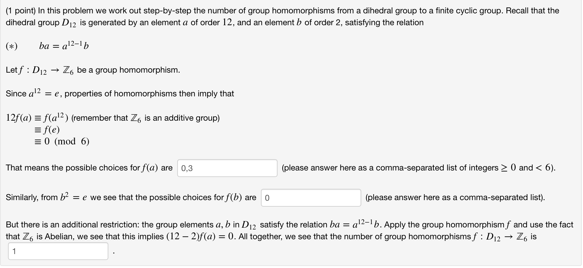 Solved 1 Point In This Problem We Work Out Step By Step