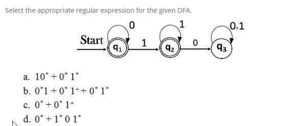 Solved Select the appropriate regular expression for the | Chegg.com