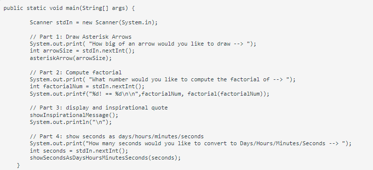 Solved Part I -- draw arrow using asterisks.Use nested for | Chegg.com