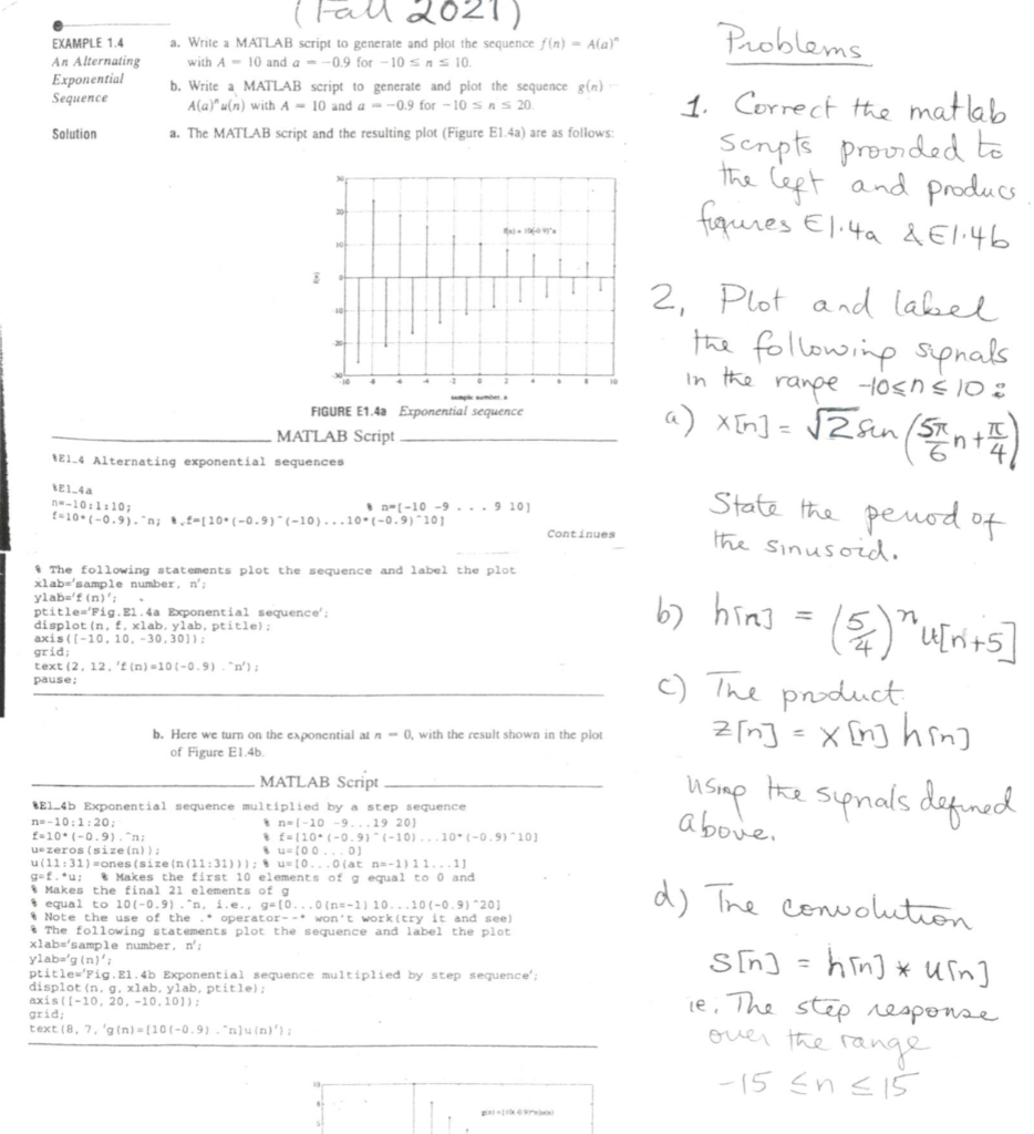 Solved EXAMPLE 1.4 An Alternating Exponential Sequence a. | Chegg.com