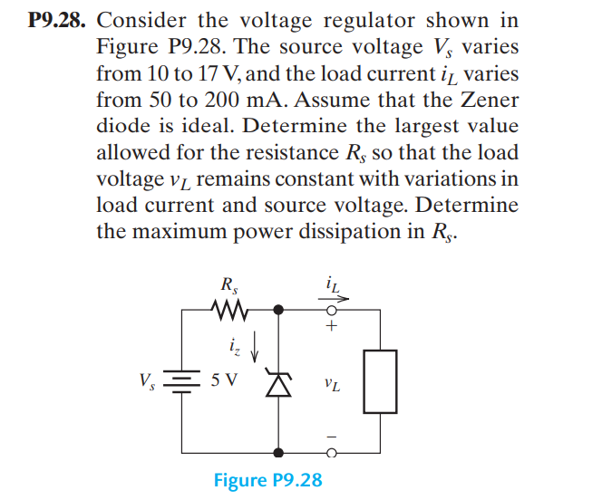 Solved .28. Consider The Voltage Regulator Shown In Figure | Chegg.com