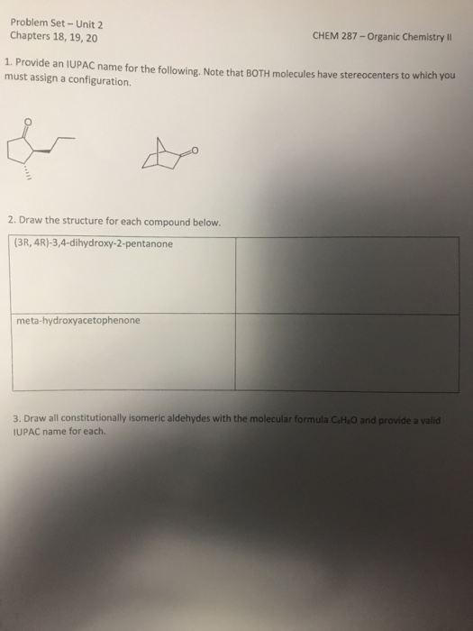 Solved Problem Set-Unit 2 Chapters 18, 19, 20 CHEM | Chegg.com