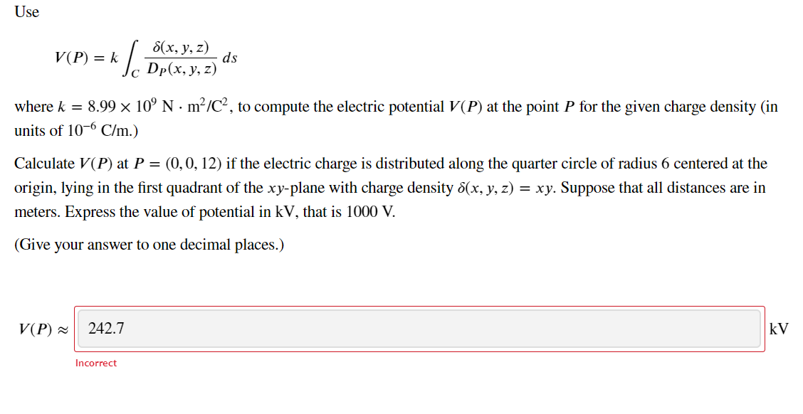 Solved Use 𝑉 𝑃 𝑘 𝐶𝛿 𝑥 𝑦 𝑧 𝐷𝑃 𝑥 𝑦 𝑧 𝑑𝑠v P K Cd X Y Z Dp Chegg Com