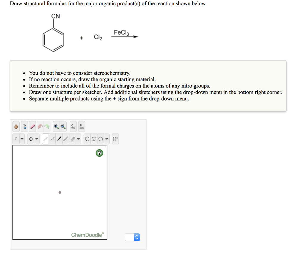 Solved Draw Structural Formulas For The Major Organic | Chegg.com