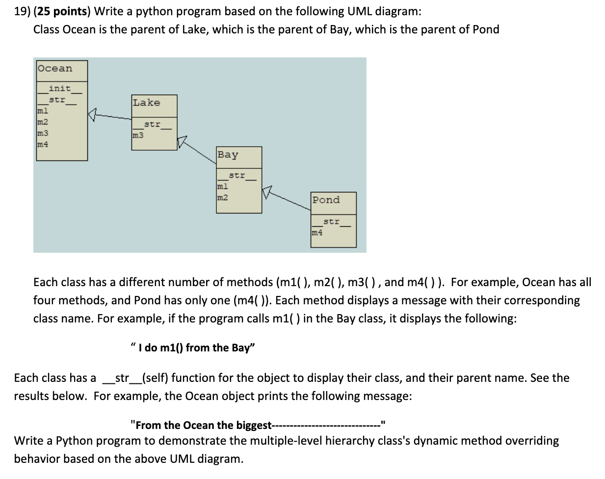 19) (25 points) Write a python program based on the | Chegg.com