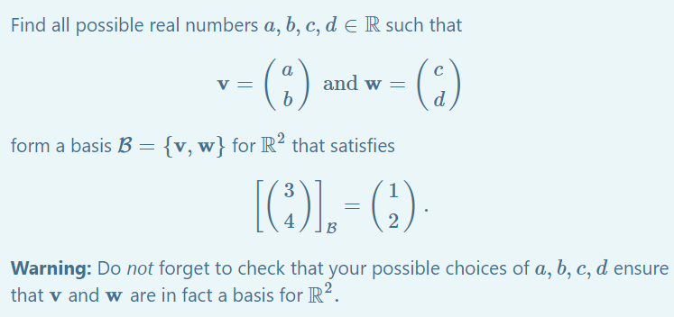 Solved Find All Possible Real Numbers A,b,c,d∈R Such That | Chegg.com