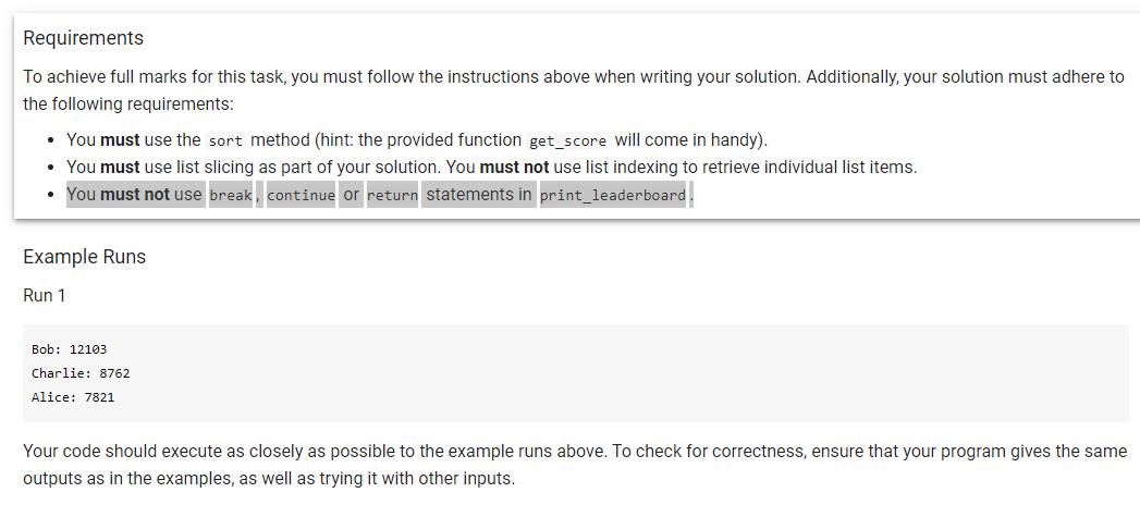 Solved For this task, you are to write code that manages the | Chegg.com