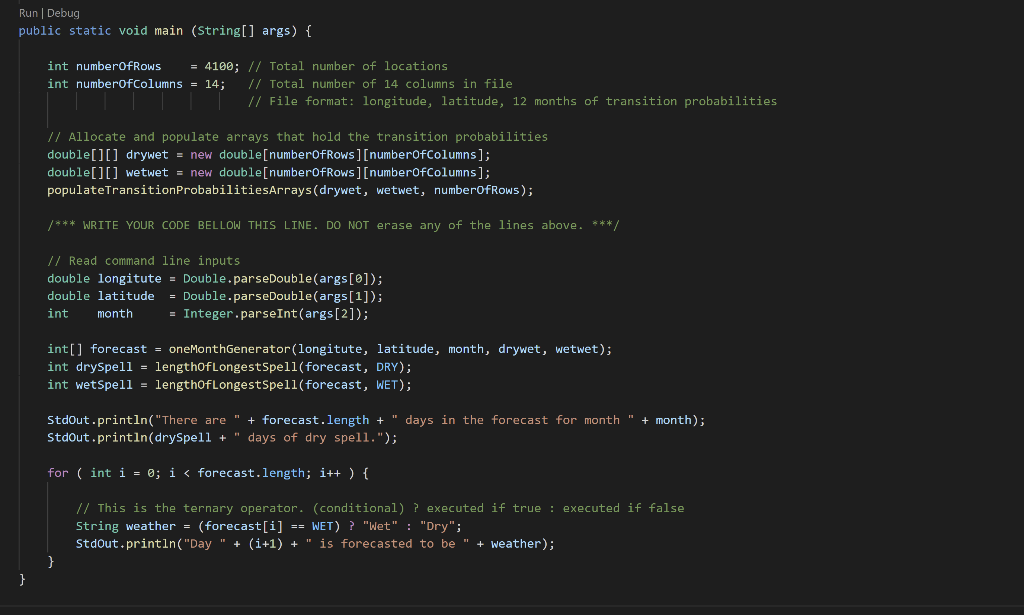 Please Answer me ASPS, Write in JAVA. The weather | Chegg.com