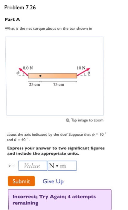 Solved Problem 7.26 Part A What is the net torque about on | Chegg.com
