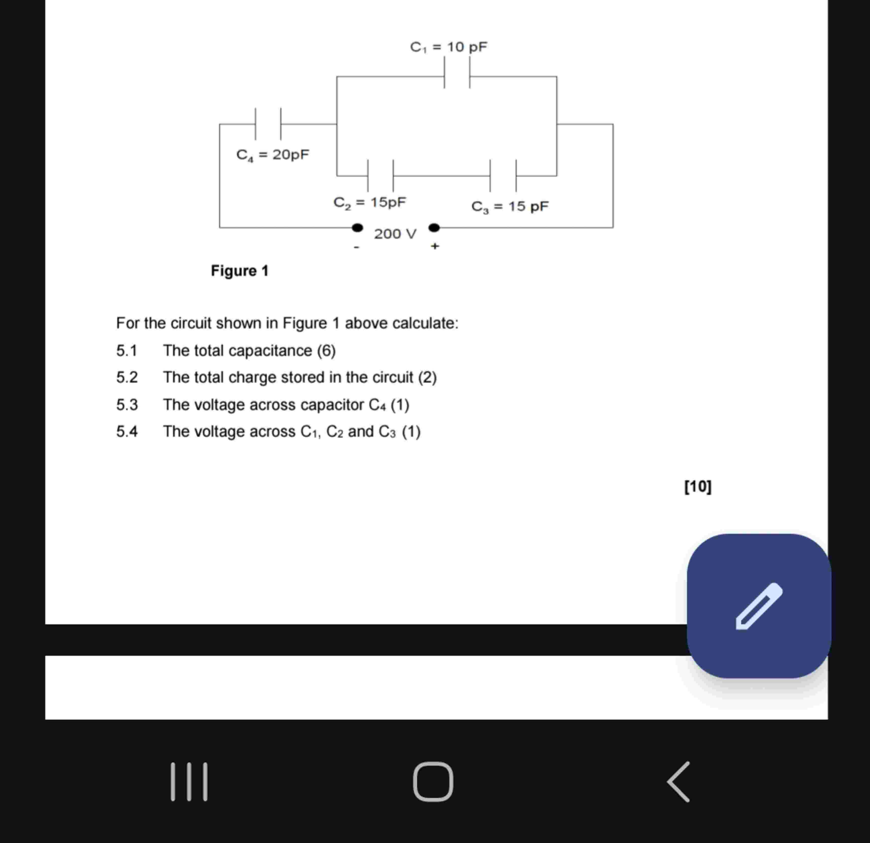 Solved PryureFor the circuit shown in ﻿Figure 1 ﻿above | Chegg.com