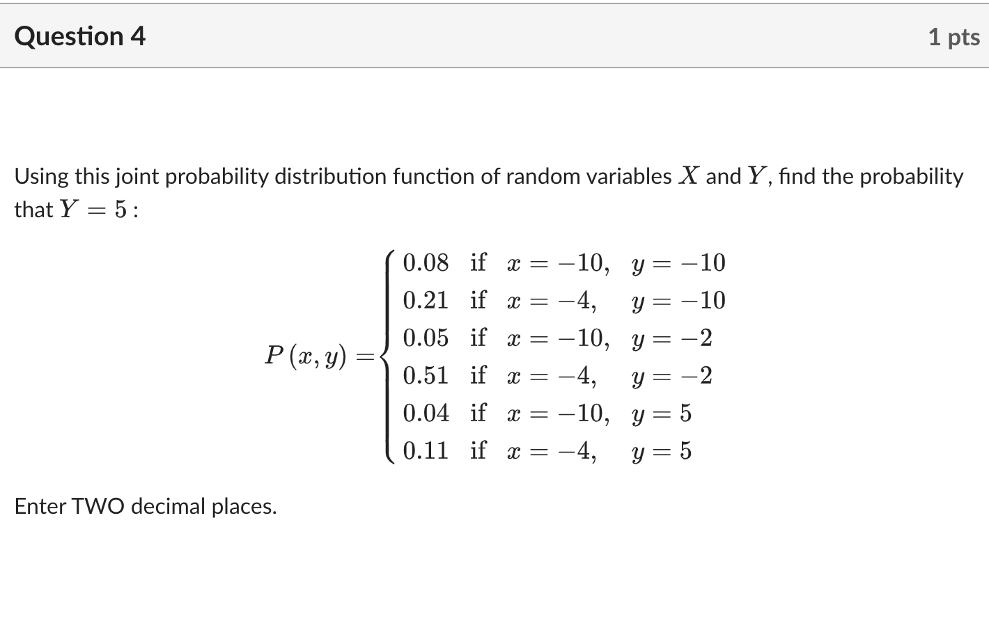 Solved Using this joint probability distribution function of | Chegg.com