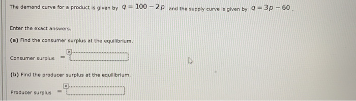 Solved The demand curve for a product is given by 9 100-2p | Chegg.com