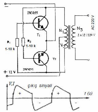 Dc to ac converter circuit deals diagram