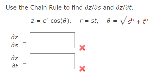 Solved Use the Chain Rule to find ∂z/∂s and ∂z/∂t. | Chegg.com