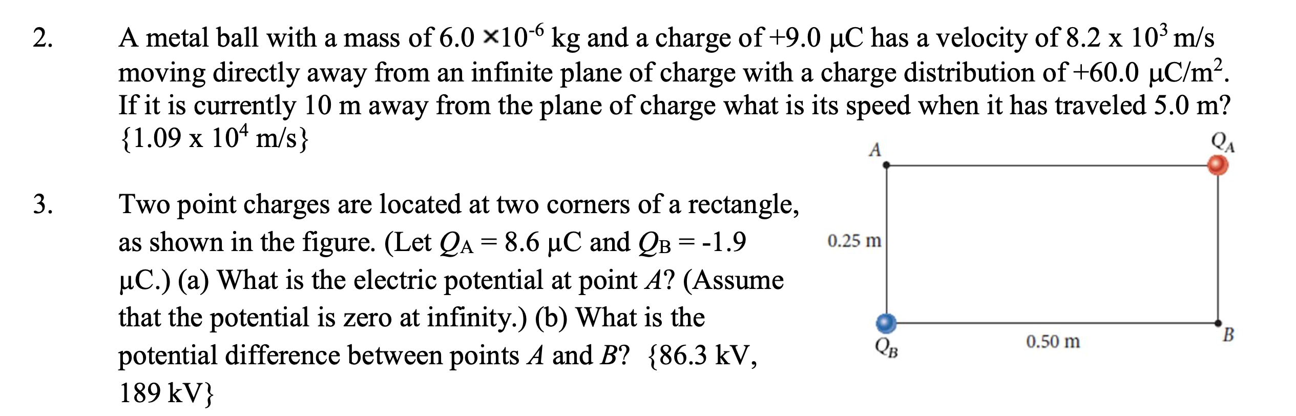 Solved 2. A metal ball with a mass of 6.0 x10-6 kg and a | Chegg.com
