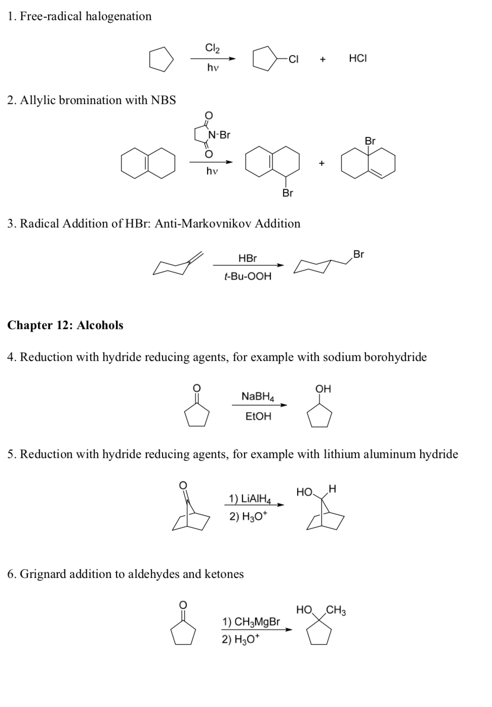 Solved 1. Free-radical halogenation Cl2 CI + HCI hv 2. | Chegg.com