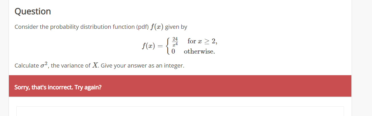 Solved Consider the probability distribution function (pdf) | Chegg.com