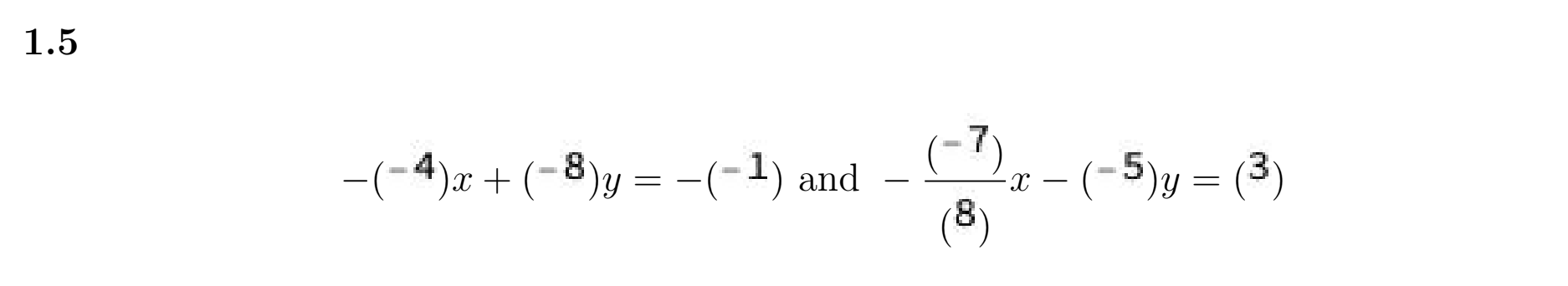 1 8 - 1 5y=6 1-0 4(y-3)