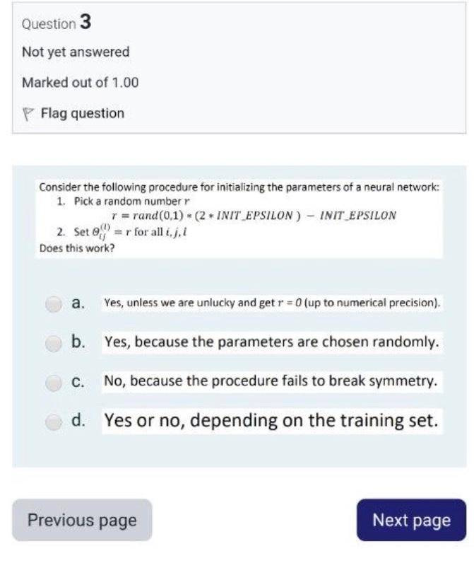 Solved Question 3 Not yet answered Marked out of 1.00 Flag | Chegg.com