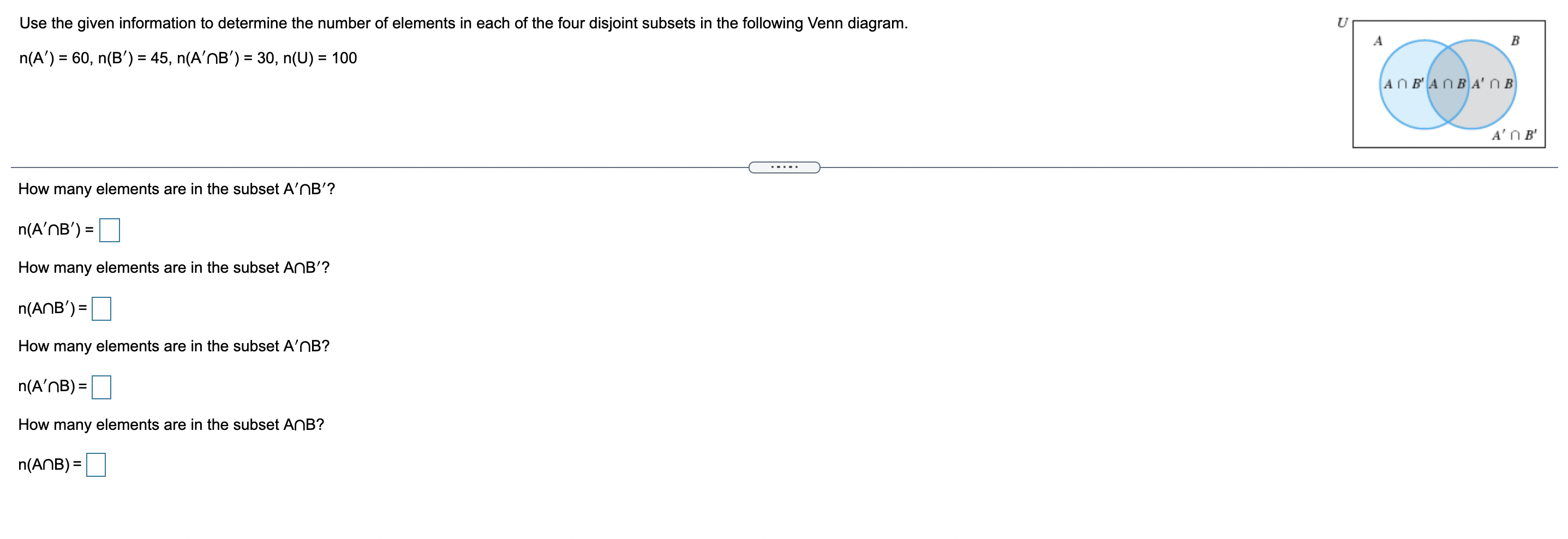 Solved Use the given information to determine the number of | Chegg.com
