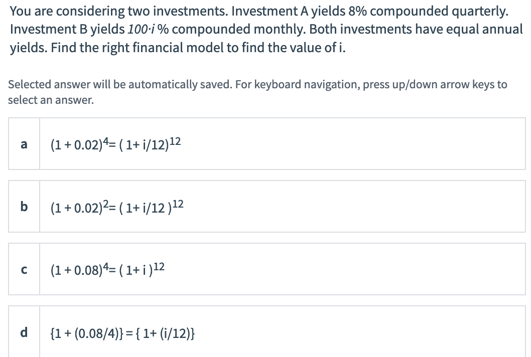 Solved You Are Considering Two Investments. Investment A | Chegg.com