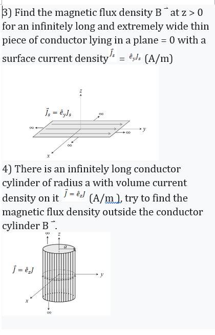 Solved 3) Find the magnetic flux density B→ at z>0 for an | Chegg.com