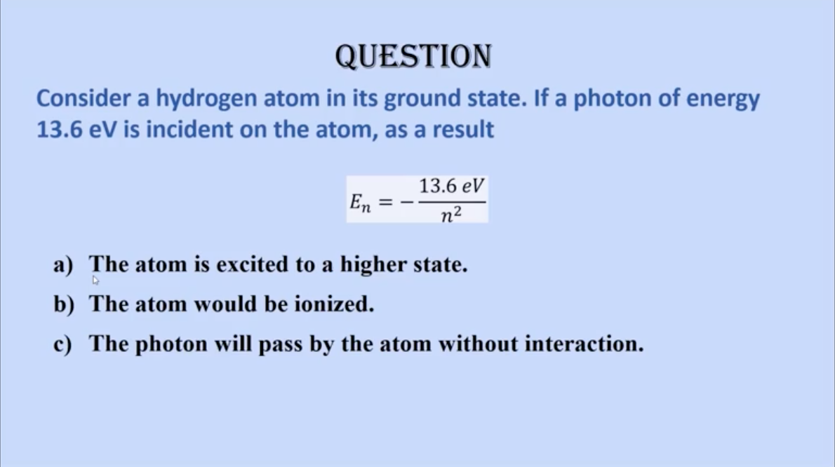 Solved QUESTION Consider A Hydrogen Atom In Its Ground | Chegg.com