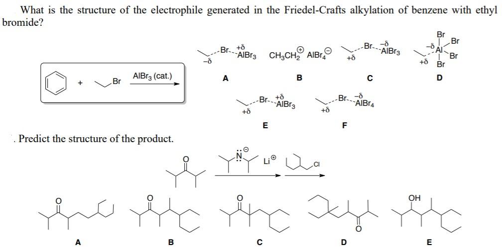 Solved What is the structure of the electrophile generated