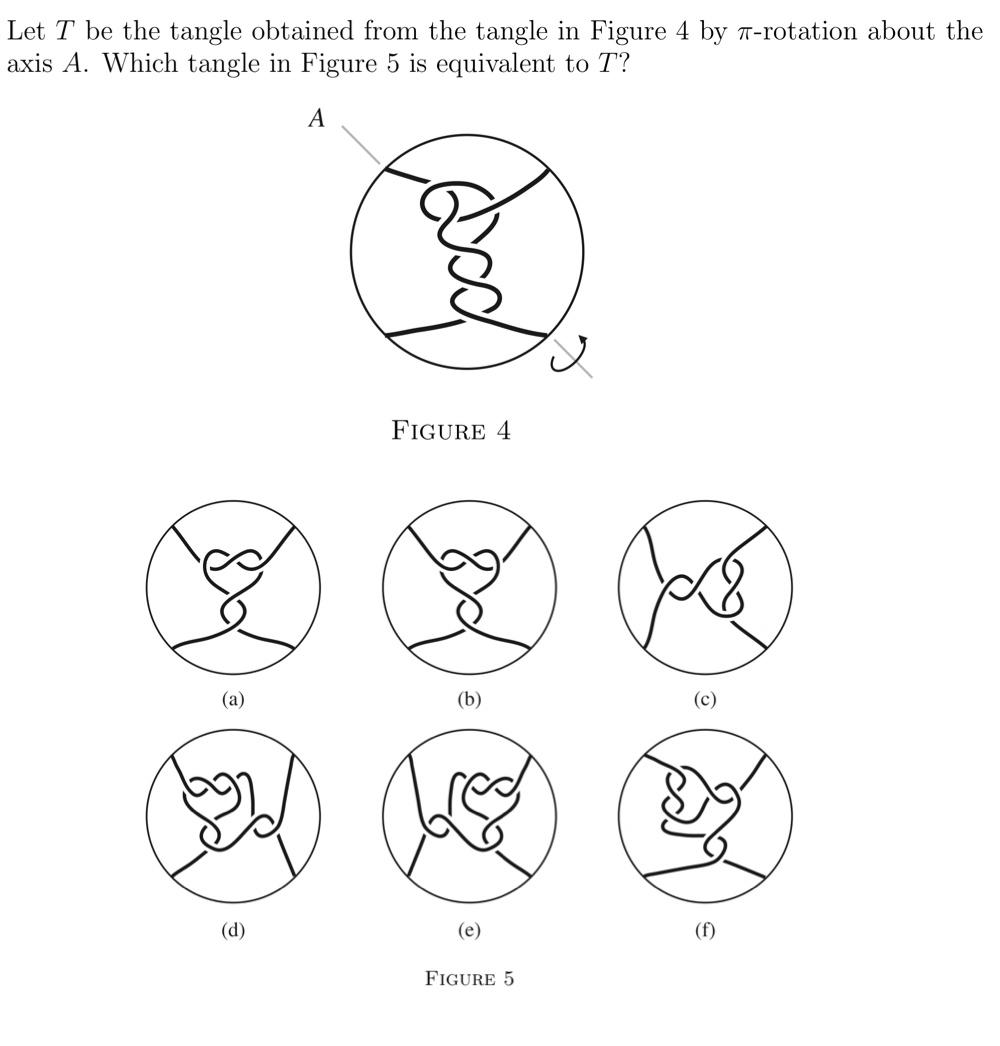 Solved Let T be the tangle obtained from the tangle in | Chegg.com