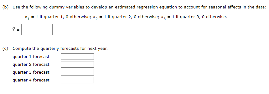 Solved Consider The Following Time Series.(b) Use The | Chegg.com