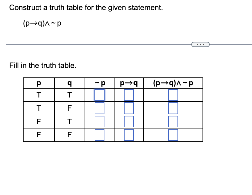 Solved Construct A Truth Table For The Given Statement. | Chegg.com