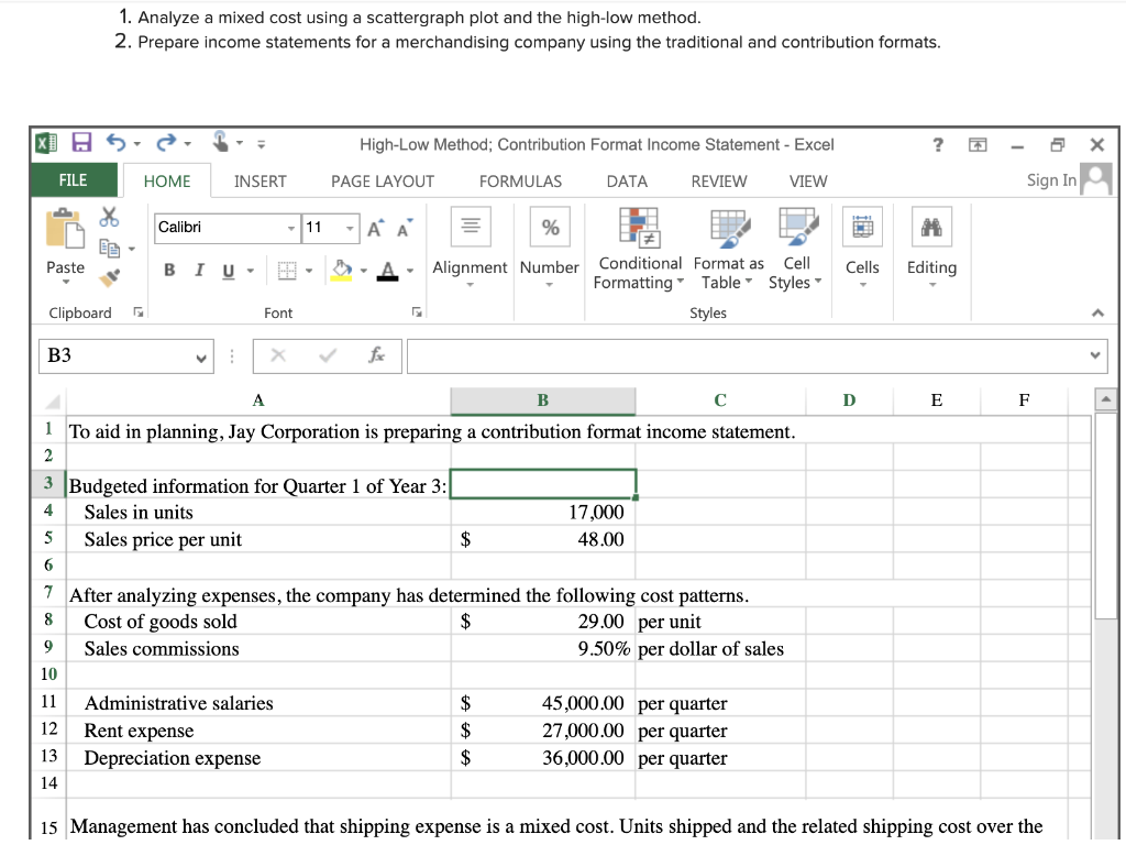 Solved 1. Analyze a mixed cost using a scattergraph plot and | Chegg.com