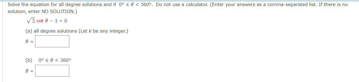 Solved Solve the equation for all degree solutions and if | Chegg.com