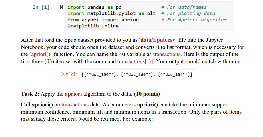 Solved In [1]: import pandas as pd # For dataframes | Chegg.com