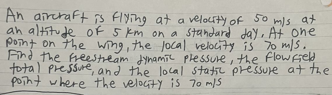 Solved An aircraft is flying at a velocity of 50 m/s at ah | Chegg.com