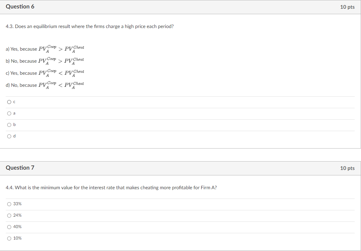 Solved 4. Consider the following Pricing game. Firms A and B | Chegg.com
