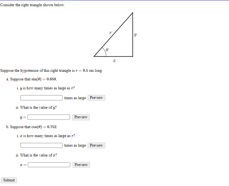 Solved Consider The Right Triangle Shown Below. Y E L | Chegg.com