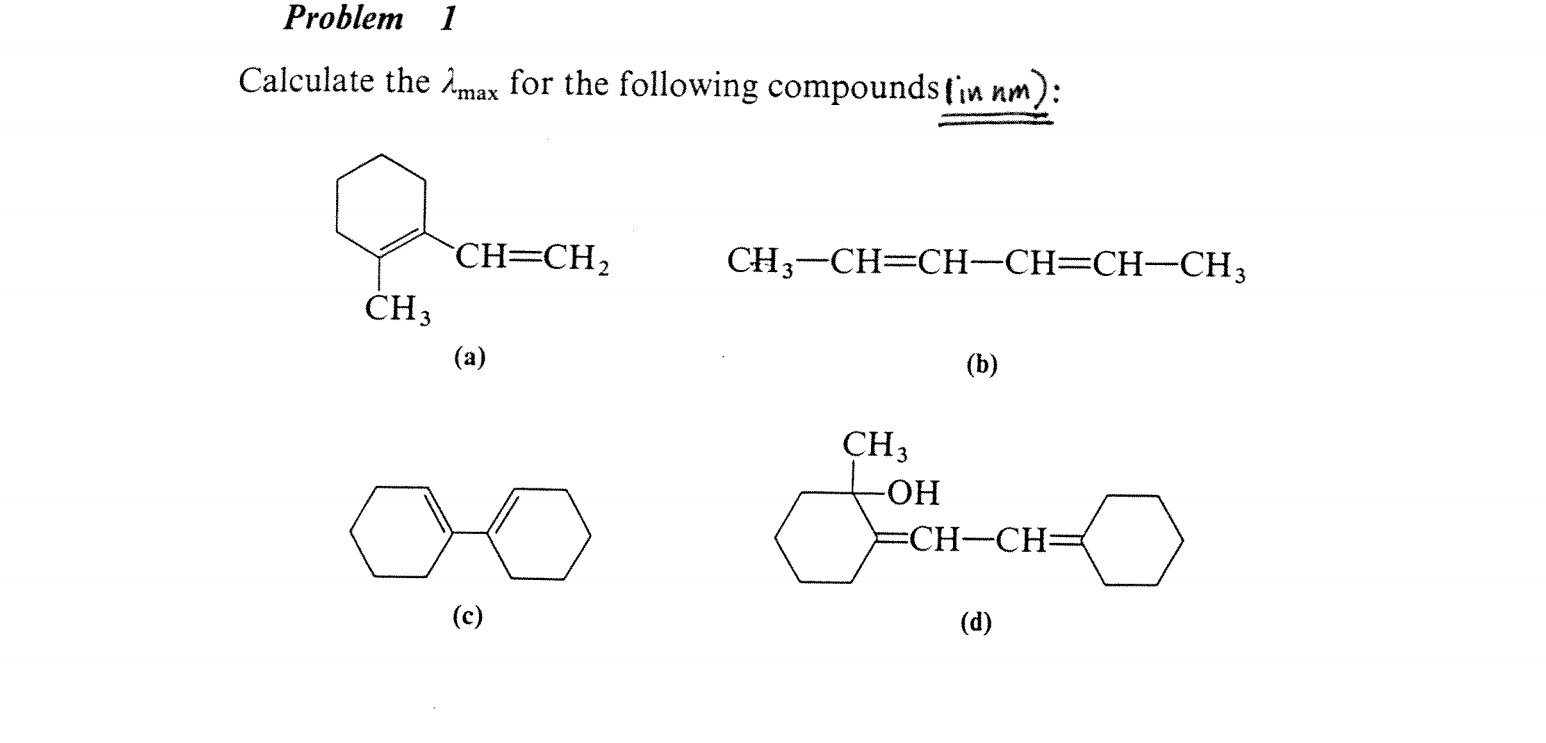 Solved Problem 1 Calculate the wmax for the following | Chegg.com