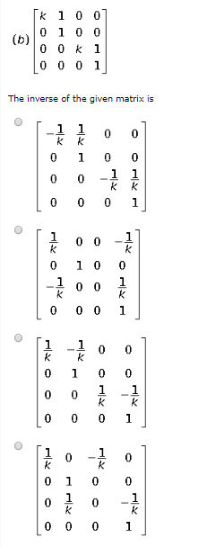 4x4 Invertibale Matrix Example Solved Find the inverse of each of the following 4 x 4 | Chegg.com
