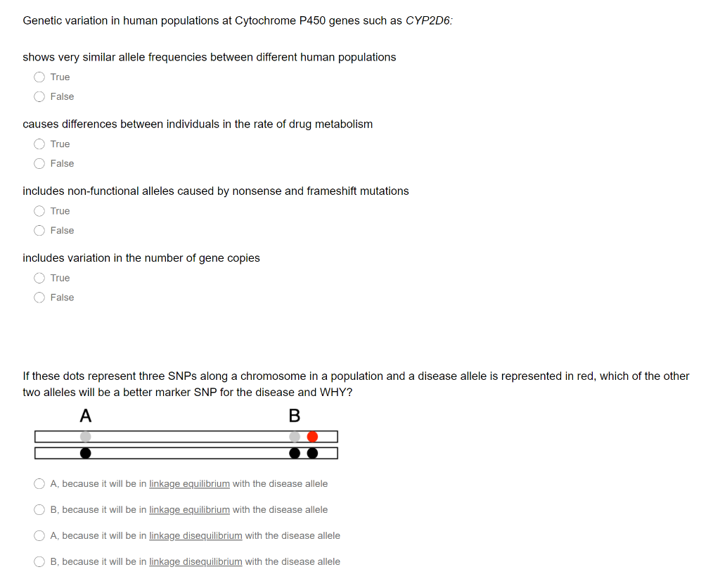Solved Genetic variation in human populations at Cytochrome | Chegg.com