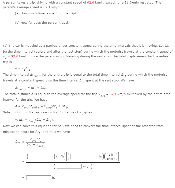 Solved A Person Takes A Trip, Driving With A Constant Speed | Chegg.com