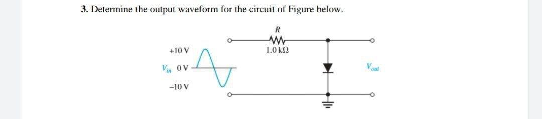 Solved 3. Determine the output waveform for the circuit of | Chegg.com