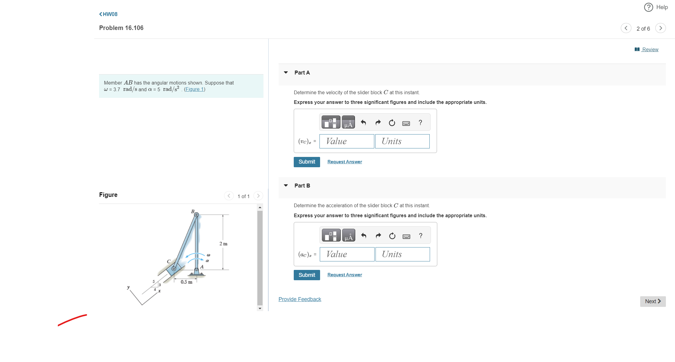 solved-member-ab-has-the-angular-motions-shown-suppose-that-chegg