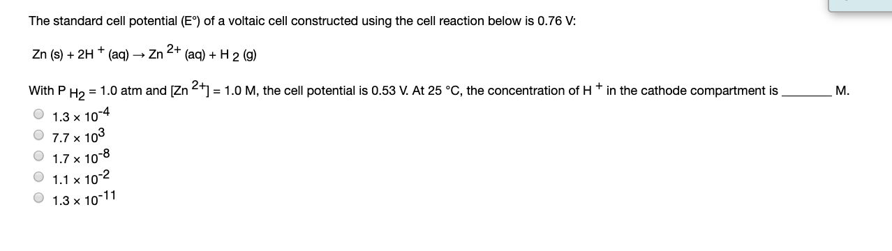 Solved The Standard Cell Potential Ec Of A Voltaic Cell Chegg Solved The Standard Cell Potential Ec Of A Voltaic Cell Chegg