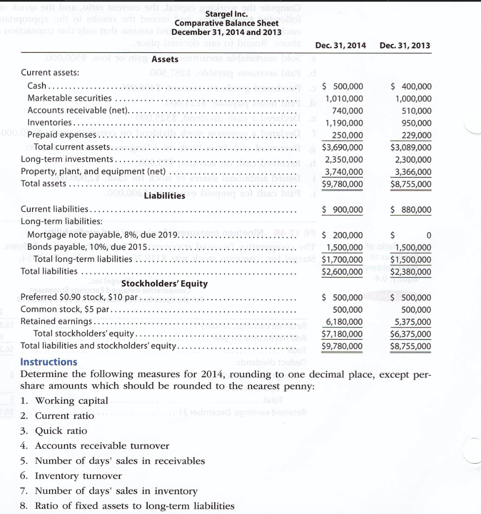 Solved PR 174B measures of solvency and