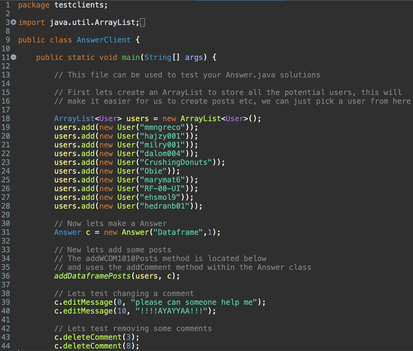 I need help with completing this code as soon as | Chegg.com