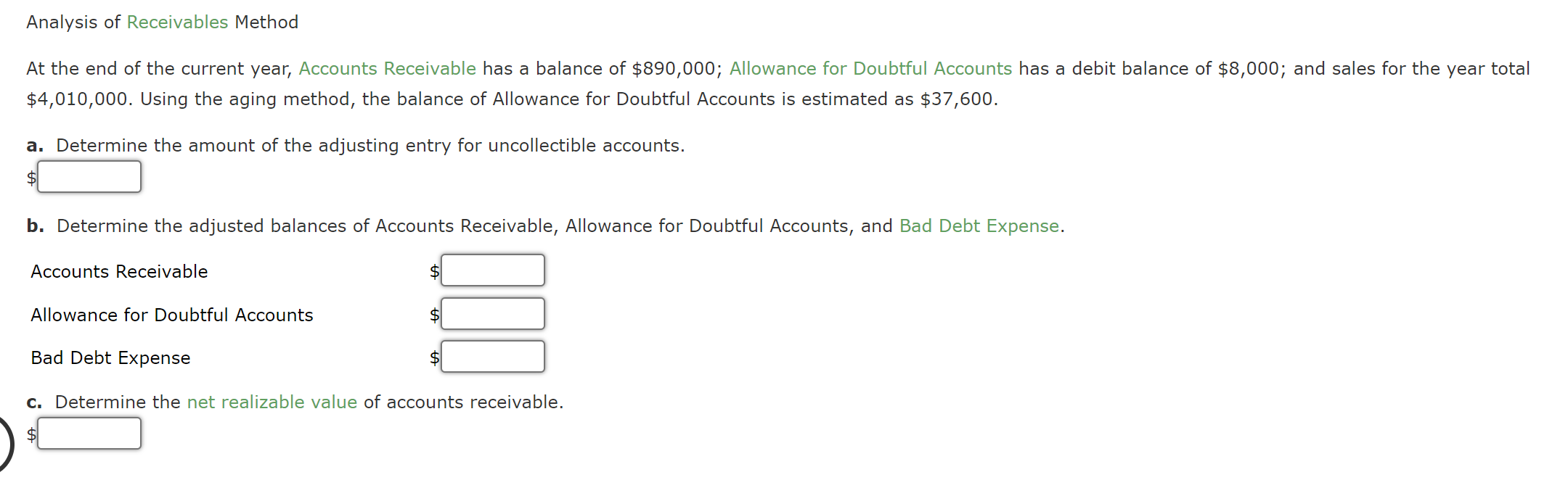 solved-analysis-of-receivables-method-at-the-end-of-the-chegg