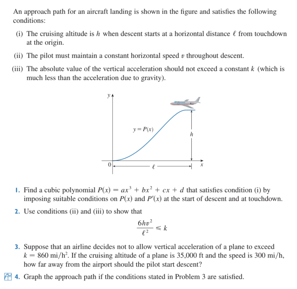 Solved An approach path for an aircraft landing is shown in