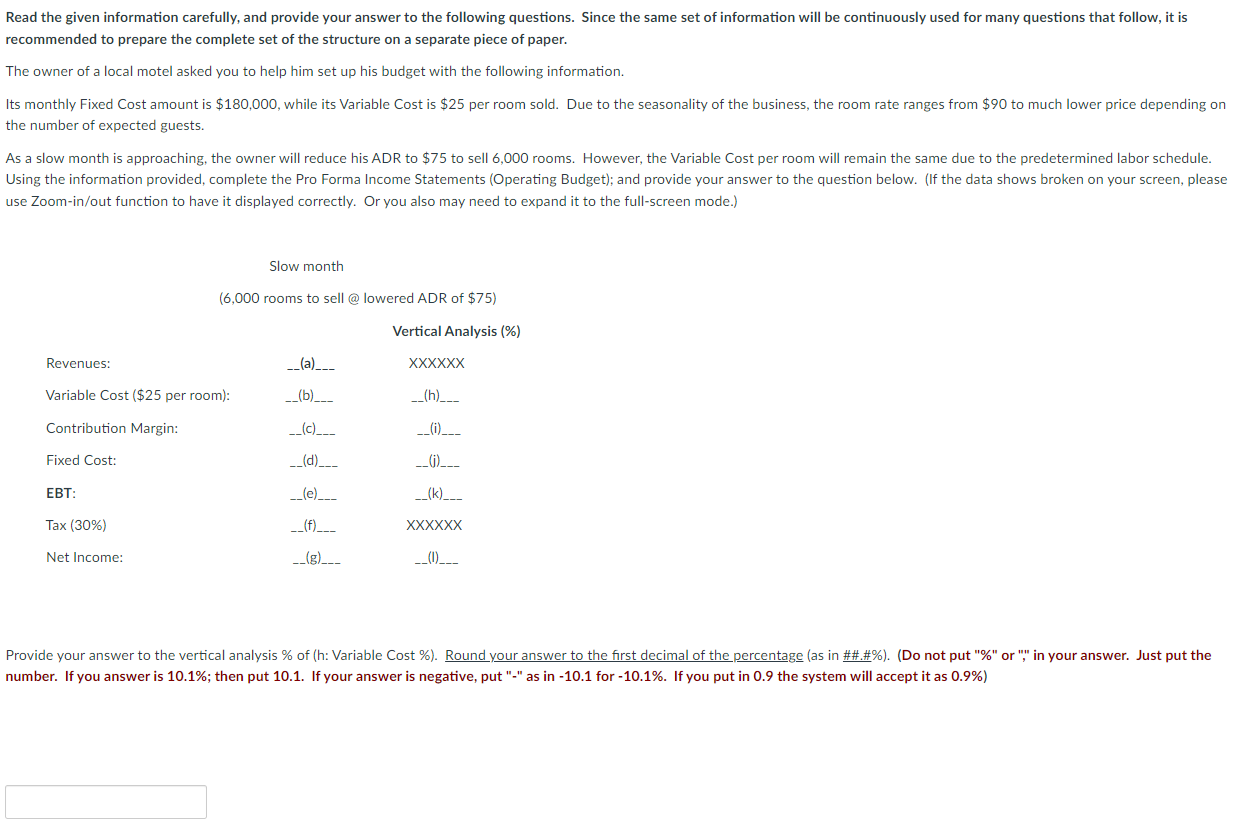 Solved Read The Given Information Carefully, And Provide | Chegg.com